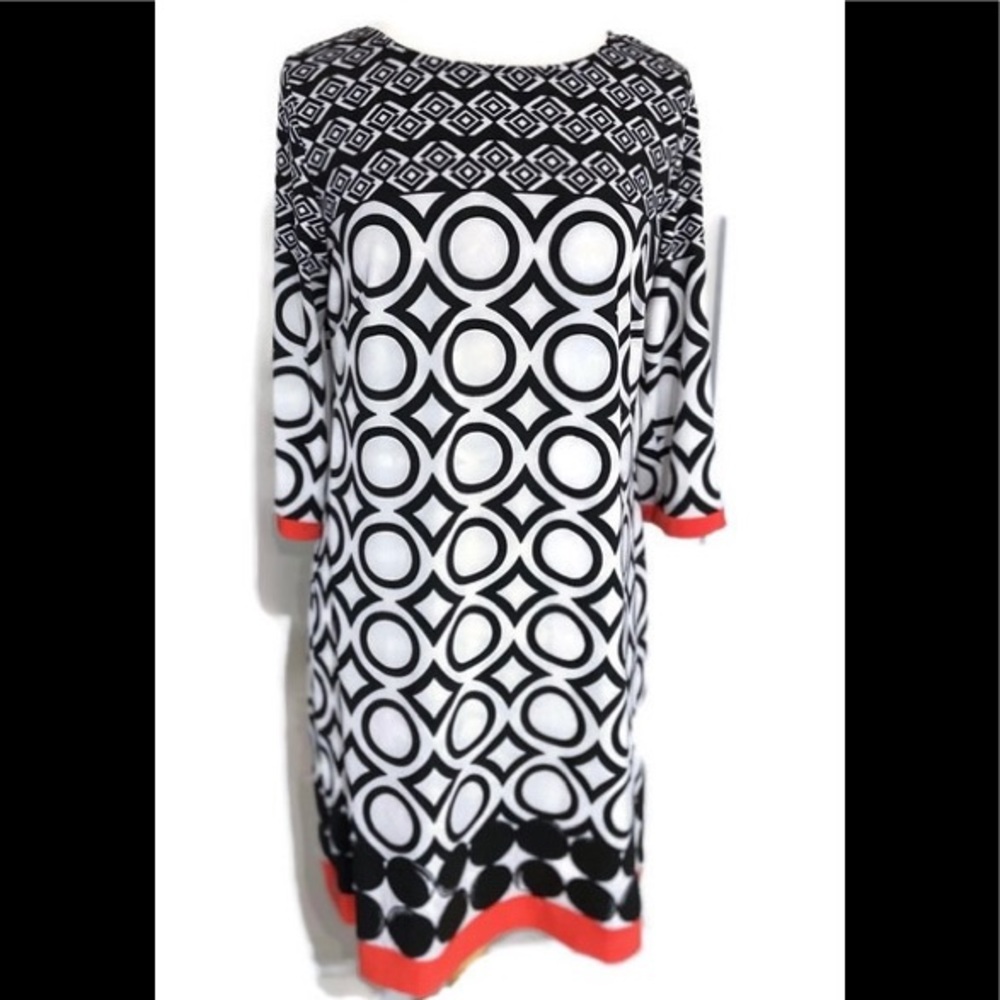 AB STUDIO Geometric Print Dress